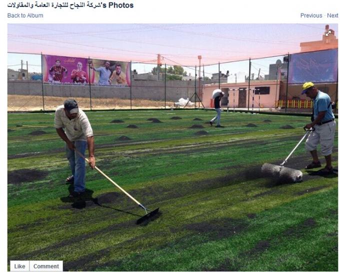 Dauerhafter falscher Rasen-Spielplatz-Fußball-synthetisches Gras umweltfreundlich 1